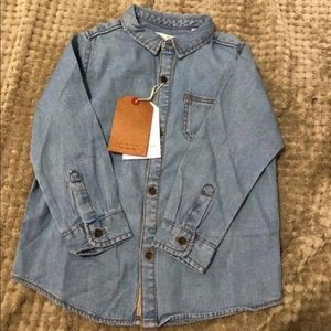 Boys 3/4 denim shirt Zara